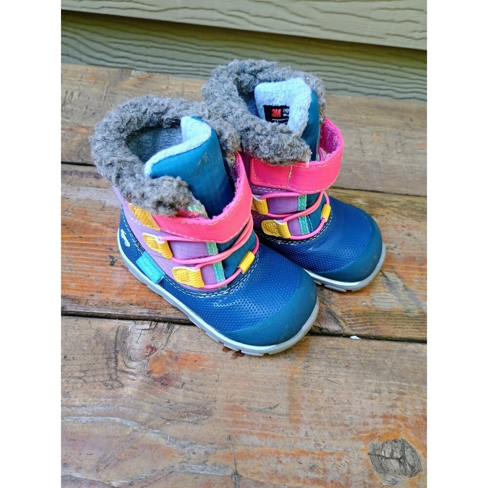 See Kai Run Gilman Snow Boots Toddler Size 6 Insulated Waterproof Pink Purple